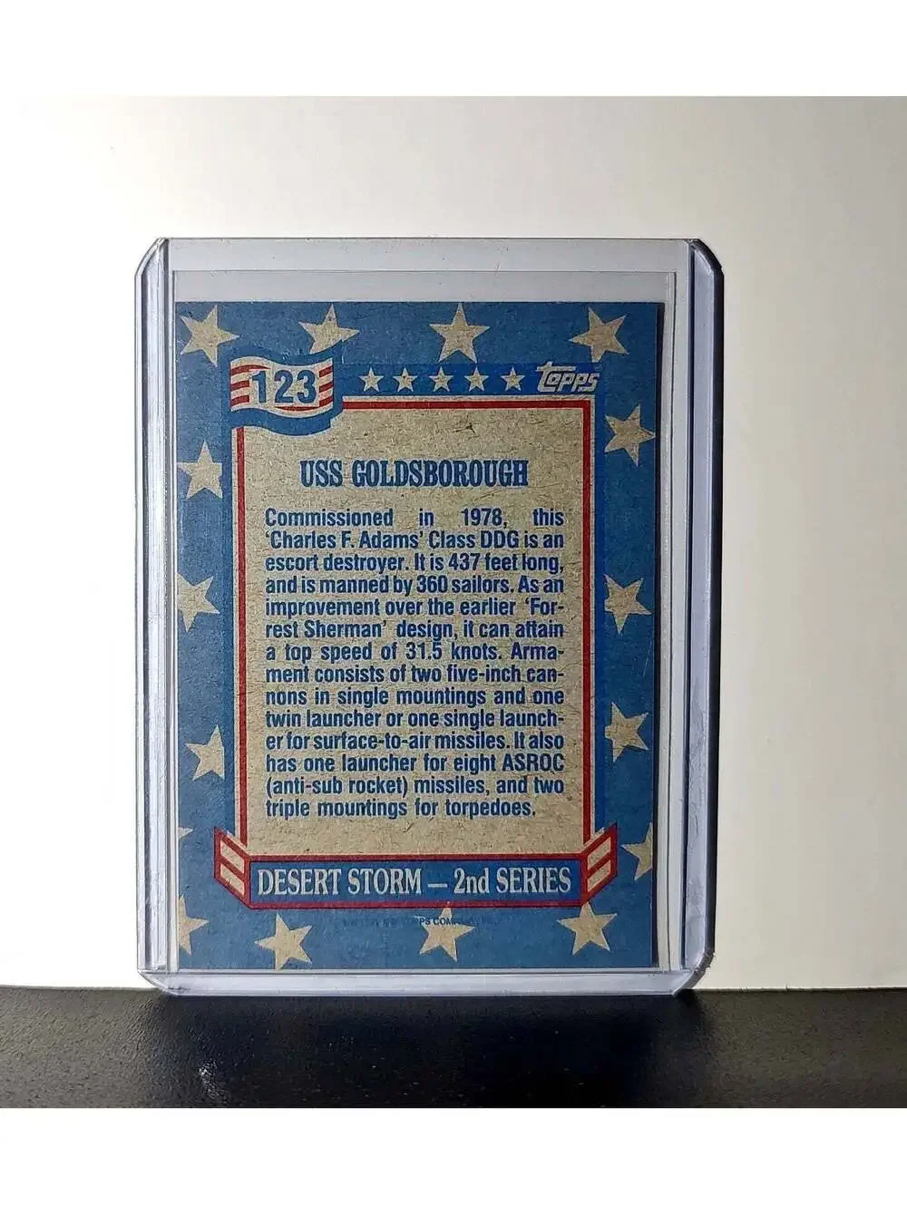 USS Goldsborough 1991 Topps Desert Storm #123 Card